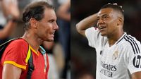 ¡Encuentro entre grandes! Kylian Mbappé obsequió su jersey a Rafael Nadal