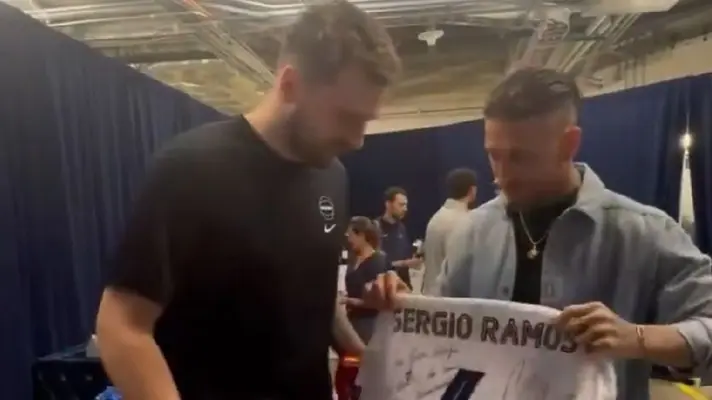 Sergio Ramos se hace presente en las Finales de la NBA con sorpresas para Doncic