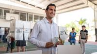 Rommel Pacheco, exclavadista olímpico, recibió abucheos al emitir su voto en las Elecciones 2024
