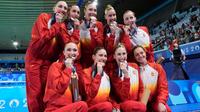 Nadadoras españolas durmieron en sótano tras ganar bronce en París 2024