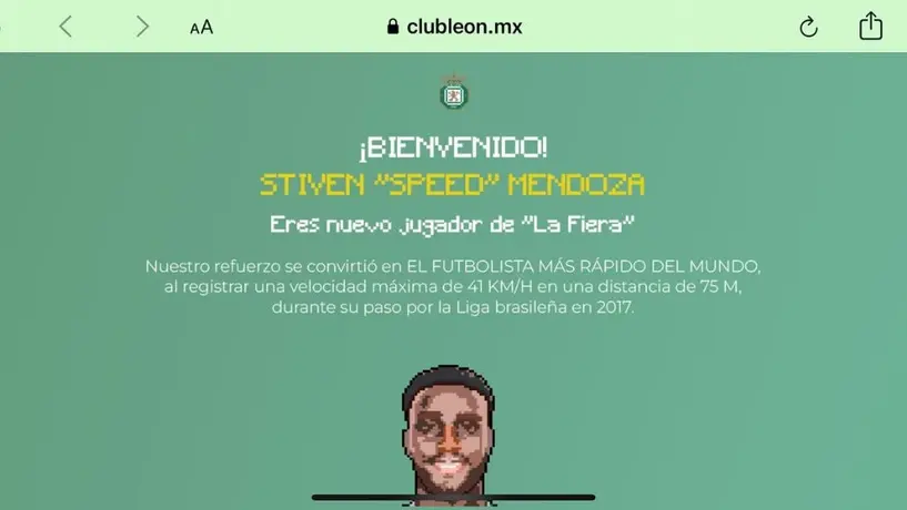 ¡OFICIAL! León presenta en redes sociales a Stiven 'Speed' Mendoza