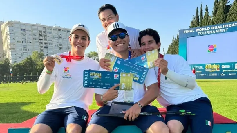 ¡Un boleto más! Equipo mexicano varonil de tiro con arco obtiene plaza para París 2024