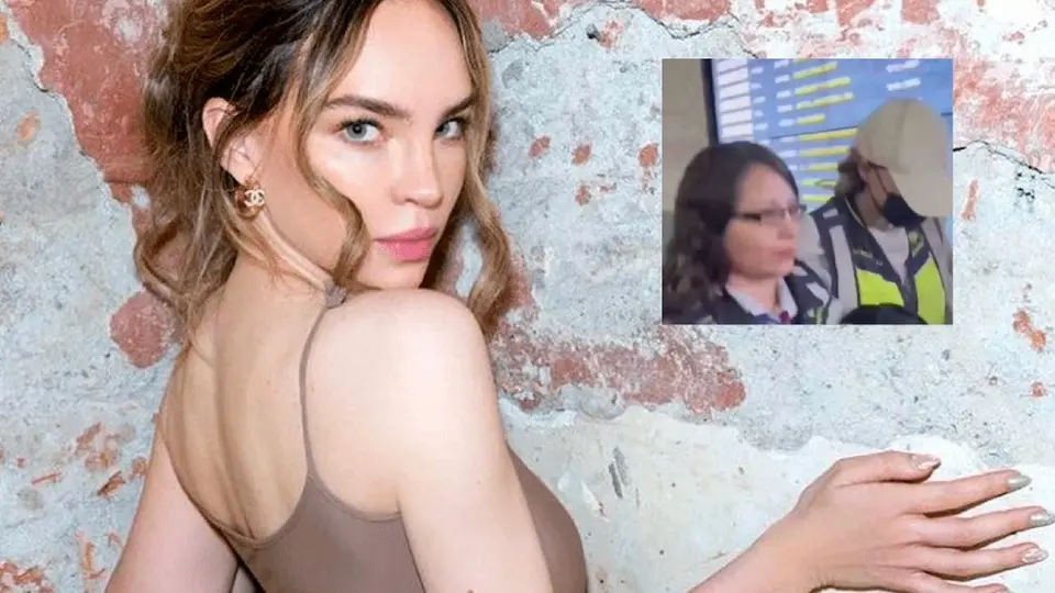 Belinda se viste como empleada de aerolínea e intenta huir de la prensa y ¡La descubren!