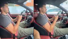 Alan Mozo es 'exhibido' en redes por conducir mientras utiliza el teléfono celular