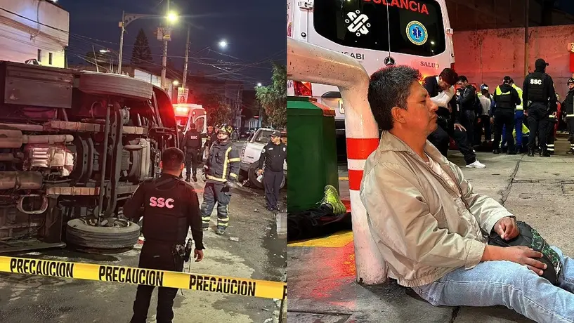 VIDEO: Camión impacta a autobús de pasajeros; hay 40 heridos
