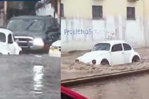 Ni las inundaciones detienen al Vocho en Tecámac