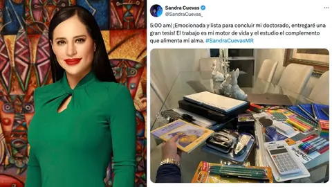 Sandra Cuevas desata memes al asegurar que terminó su doctorado con artículos… ¡de primaria!