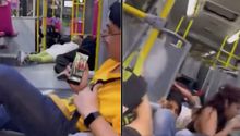VIDEO: Pasajeros captan balacera en pleno Metrobús