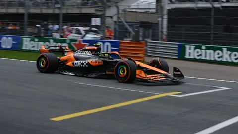 Norris le 'roba' la pole position a Verstappen en Países Bajos; Checo Pérez saldrá quinto
