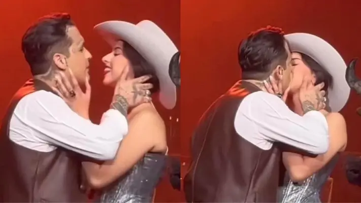 ¿Casados? Maxine Woodside asegura que Christian Nodal y Angela Aguilar se casaron en Italia