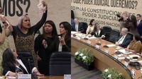 Diputada María Clemente arma protesta en pleno foro sobre la Reforma al Poder Judicial