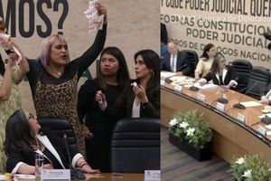 Diputada María Clemente arma protesta en pleno foro sobre la Reforma al Poder Judicial