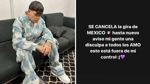 Junior H cancela su gira de último momento: “Esto está fuera de mi control”