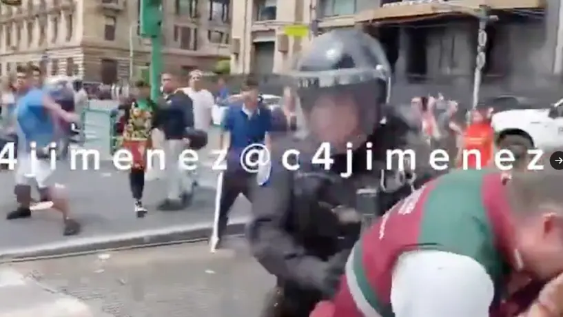 VIDEO: Manifestante causa herida con un hielo a funcionario de la CDMX