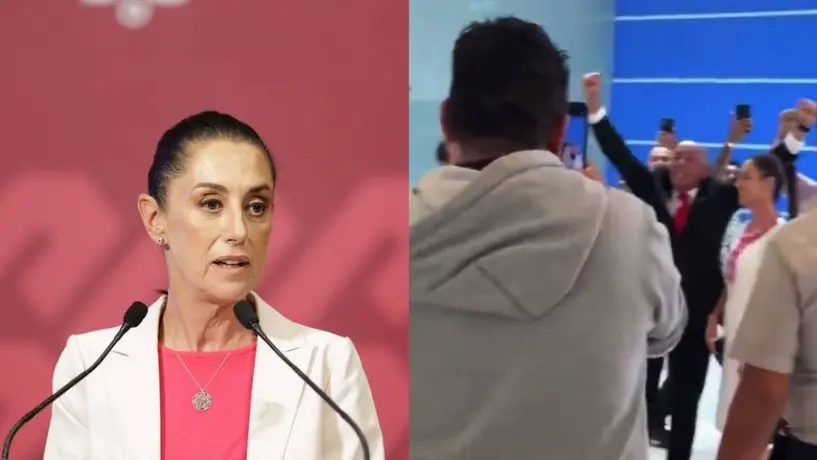 VIDEO: Con gritos en apoyo a Xochitl y enfrentamientos reciben a Claudia Sheinbaum en aeropuerto de Guadalajara