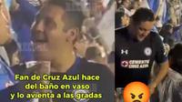 Aficionado de Cruz Azul lanzó vaso de orina en el Estadio durante el Clásico Joven