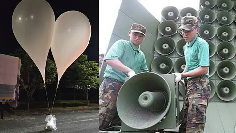 Corea del Sur reinicia propaganda anti norcoreana tras ser invadido por globos llenos de heces por Corea del Norte