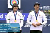 Alejandra Valencia y Matías Grande se llevan el oro en la Copa Mundial de Tiro con Arco