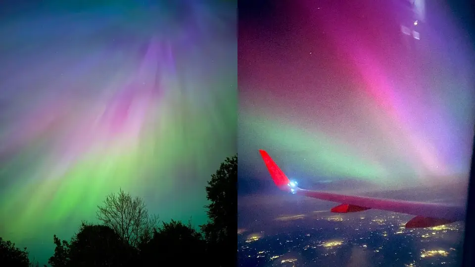 Auroras boreales dejan bellas postales gracias a la tormenta solar