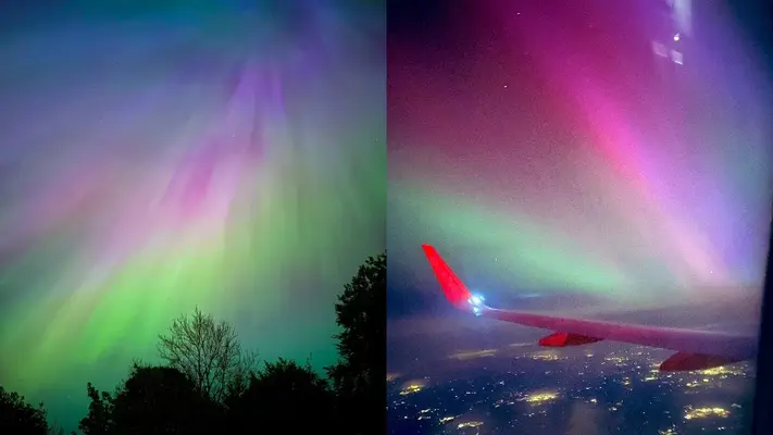 Auroras boreales dejan bellas postales gracias a la tormenta solar