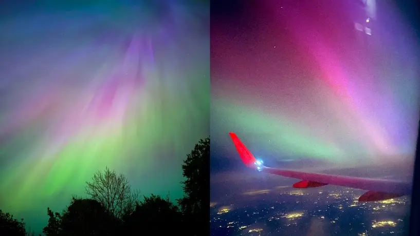 Auroras boreales dejan bellas postales gracias a la tormenta solar