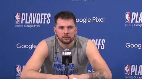 Conferencia de prensa de Luka Doncic es interrumpida por broma de ruidos sexuales