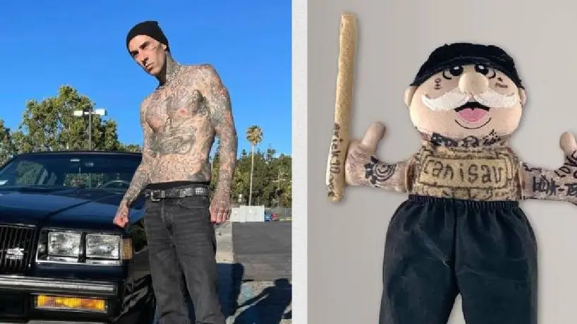 Travis Barker, baterista de Blink 182, revende Dr. Simi que le regalaron en su gira en México
