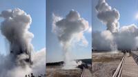 VIDEO: Se registra erupción en el Parque Nacional de Yellowstone