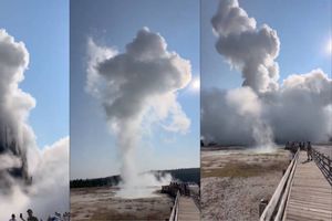 VIDEO: Se registra erupción en el Parque Nacional de Yellowstone