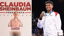Claudia Sheinbaum felicita a Prisca Awiti por su medalla de plata en judo, dentro de París 2024