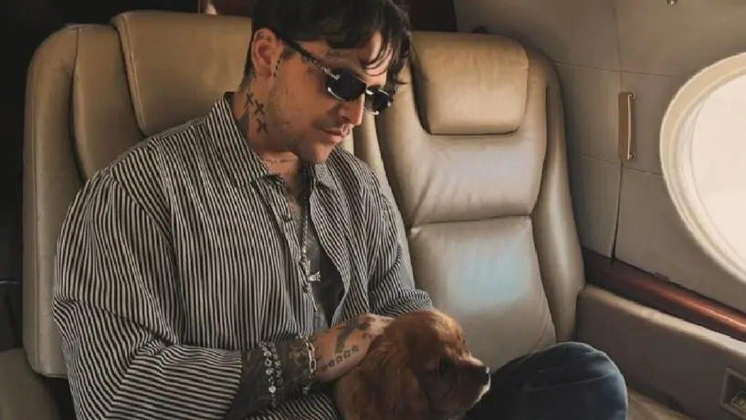 Christian Nodal responde a críticas por "dedicarle más tiempo" a su perro que a su hija Inti
