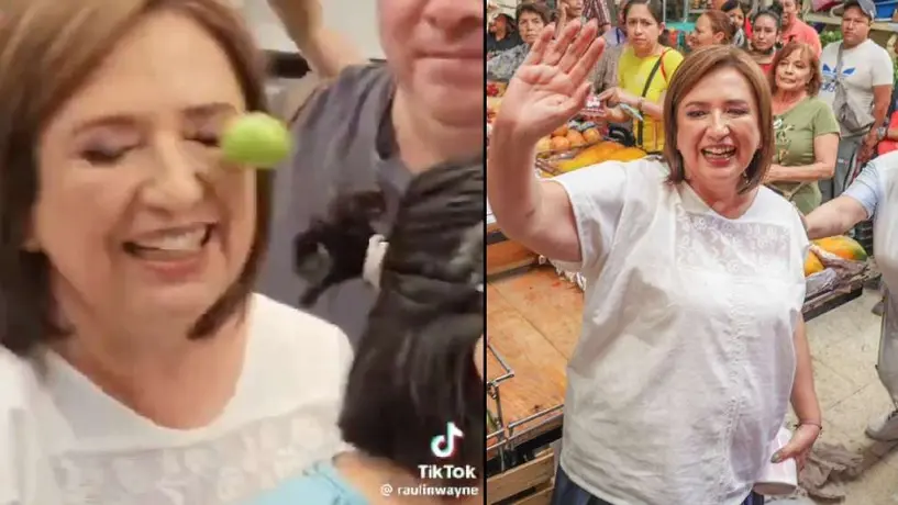 Xóchitl Gálvez recibe limonazo en visita a mercado de la alcaldía Miguel Hidalgo