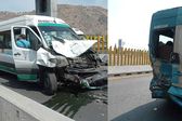 Nuevo accidente en la carretera México-Puebla entre camionetas de transporte público deja 20 lesionados