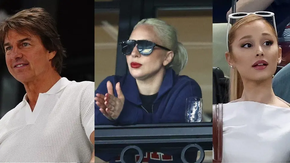 Tom Cruise, Ariana Grande y Lady Gaga son vistos disfrutando la competición olímpica de gimnasia femenina