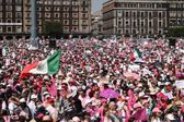 "Marea Rosa" reunió 95 mil personas en el Zócalo de la CDMX, aseguró el Gobierno