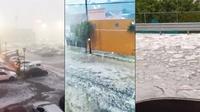 Cae granizo en Ecatepec, Pachuca, Texcoco, y Línea 1 del Cablebús, paralizados