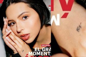 Ángela Aguilar presume polémico tatuaje con las iniciales de Christian Nodal