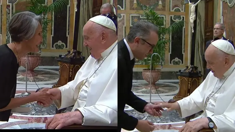 Florinda Meza y Chummel Torres se reunieron con el Papa Francisco en el Vaticano