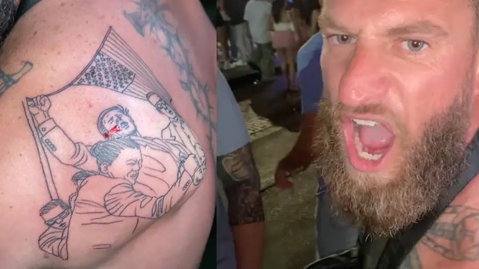 Hombre se tatúa imagen del atentado en contra de Donald Trump y se hace viral
