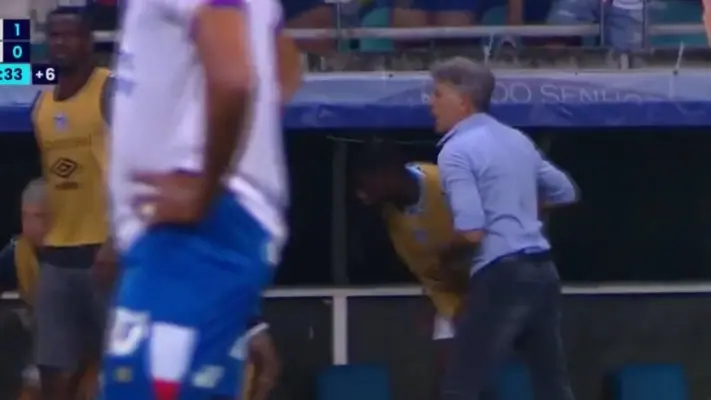 La insólita acción que tuvo el DT de Gremio tras enterarse de la expulsión de Diego Costa