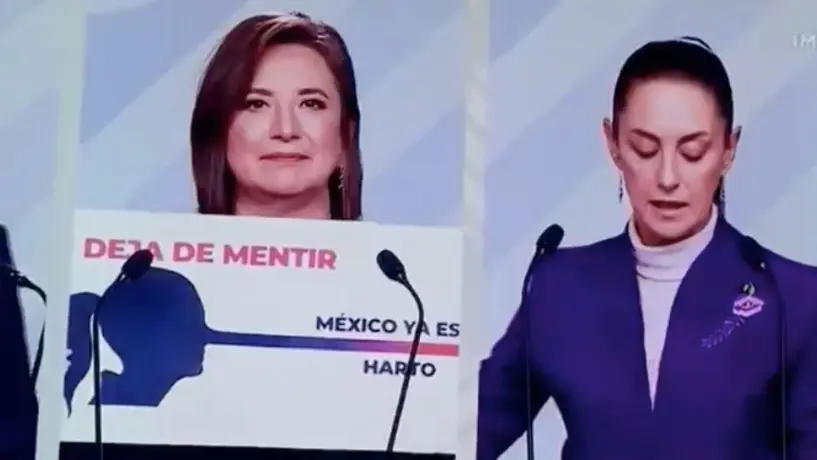 Xóchitl Gálvez 'se burla' de Claudia Sheinbaum durante el tercer debate presidencial
