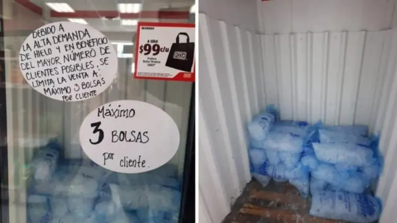¡Qué calor! Tiendas ‘Oxxo’ limitan venta de bolsas de hielo por golpes de calor en la CDMX