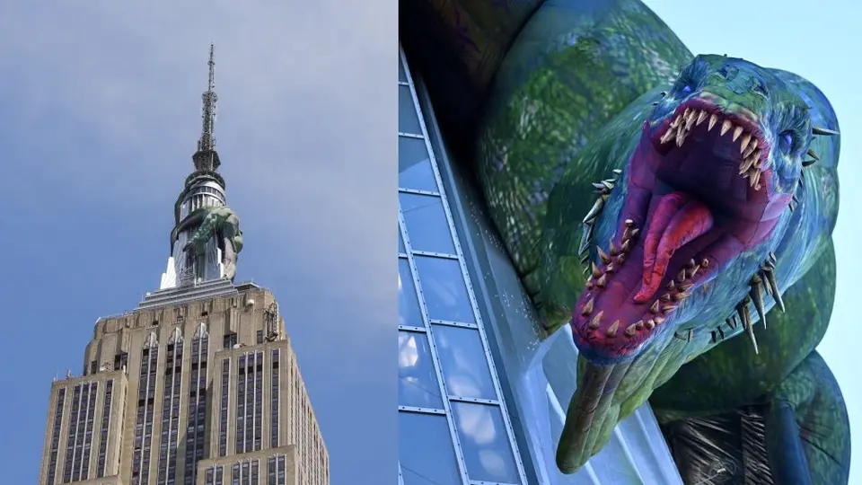 ¡La reina de los dragones se apodera del Empire State Building en Nueva York!