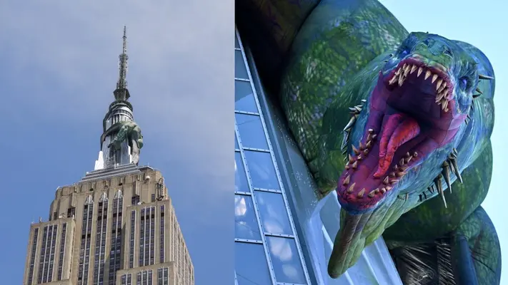 ¡La reina de los dragones se apodera del Empire State Building en Nueva York!