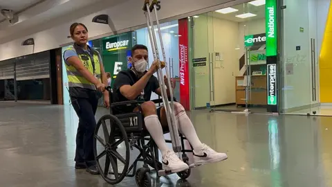 Sebastián Cáceres ya está en la Ciudad de México tras su operación de rodilla