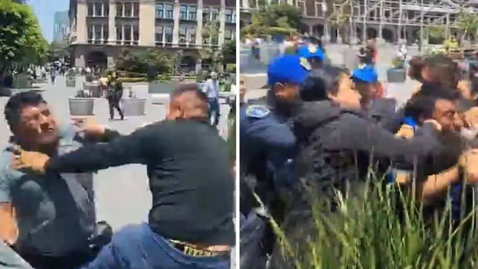 VIDEO: Se arma trifulca entre ambulantes y ciudadanos que exigen libre tránsito