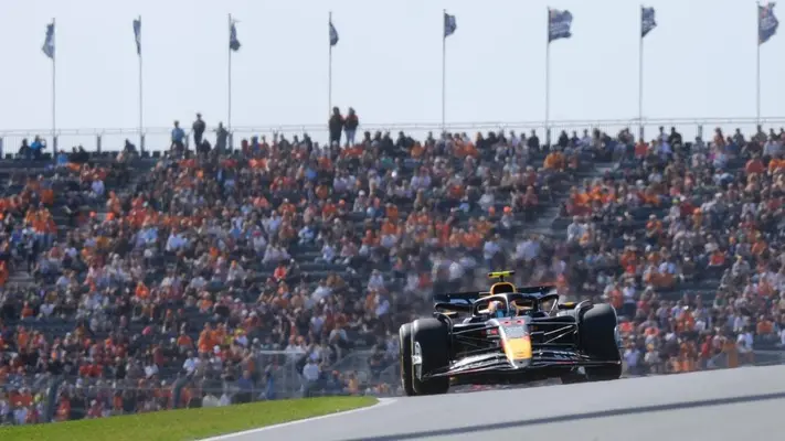 ‘Checo’ Pérez último de la FP3 del GP de Países Bajos; lluvia y accidentes lo dejan fuera de la sesión