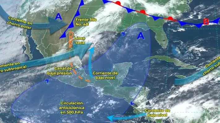 Clima en México: frente frío 48 causará lluvias y vientos en varios estados durante el fin de semana