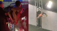 Aficionado que se colgó en el techo del Estadio Azteca sí fue detenido por las autoridades