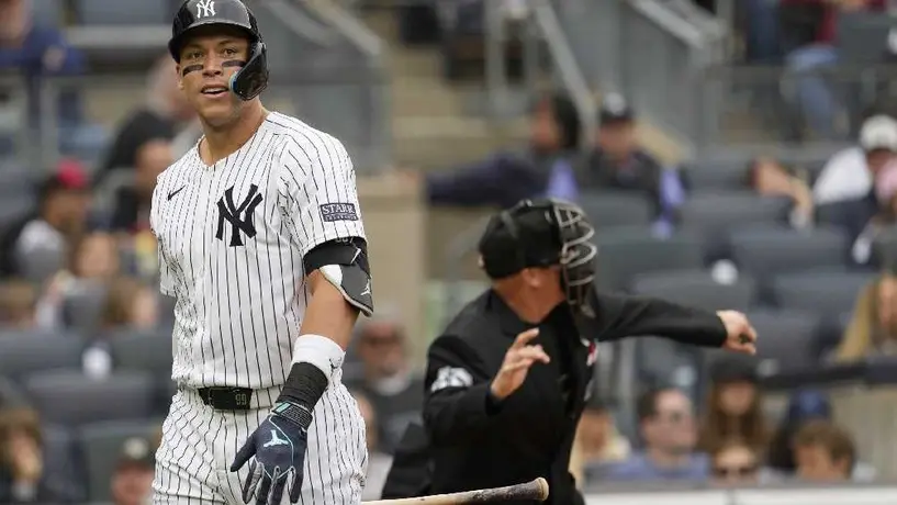 Aaron Judge, astro de los Yankees de Nueva York, es expulsado por primera vez en su carrera